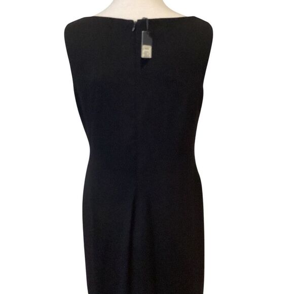 NWT Talbots Black Sheath Dress Tie Front Detail Size 10 - Picture 4 of 10